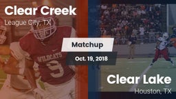 Matchup: Clear Creek High vs. Clear Lake  2018