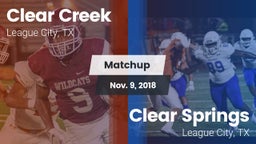 Matchup: Clear Creek High vs. Clear Springs  2018