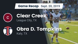 Recap: Clear Creek  vs. Obra D. Tompkins  2019