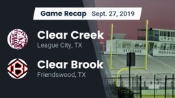 Recap: Clear Creek  vs. Clear Brook  2019