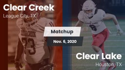 Matchup: Clear Creek High vs. Clear Lake  2020