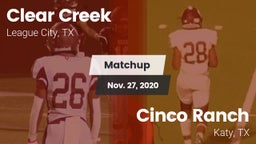 Matchup: Clear Creek High vs. Cinco Ranch  2020