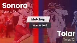 Matchup: Sonora  vs. Tolar  2016