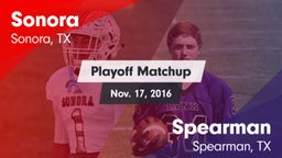 Matchup: Sonora  vs. Spearman  2016