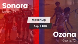 Matchup: Sonora  vs. Ozona  2017