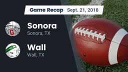 Recap: Sonora  vs. Wall  2018