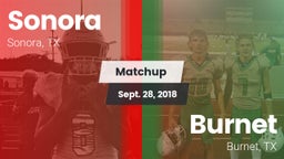 Matchup: Sonora  vs. Burnet  2018