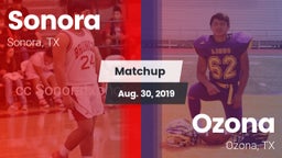 Matchup: Sonora  vs. Ozona  2019