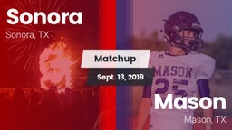Matchup: Sonora  vs. Mason  2019