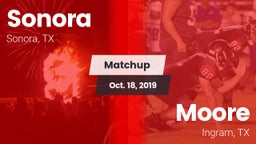 Matchup: Sonora  vs. Moore  2019