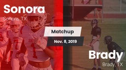 Matchup: Sonora  vs. Brady  2019