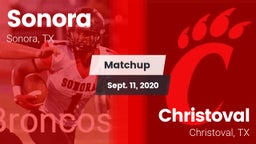 Matchup: Sonora  vs. Christoval  2020