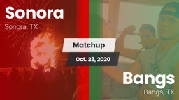 Matchup: Sonora  vs. Bangs  2020
