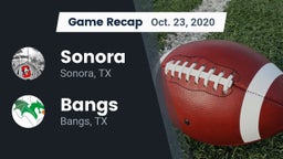 Recap: Sonora  vs. Bangs  2020