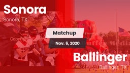Matchup: Sonora  vs. Ballinger  2020