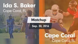 Matchup: Ida S. Baker High vs. Cape Coral  2016