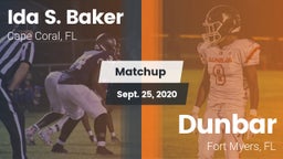 Matchup: Ida S. Baker High vs. Dunbar  2020