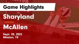 Sharyland  vs McAllen  Game Highlights - Sept. 20, 2022
