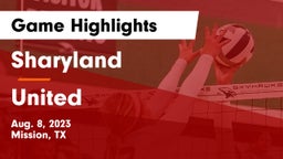 Sharyland  vs United  Game Highlights - Aug. 8, 2023