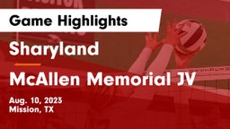 Sharyland  vs McAllen Memorial JV Game Highlights - Aug. 10, 2023