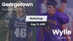 Matchup: Georgetown High vs. Wylie  2018