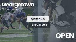 Matchup: Georgetown High vs. OPEN 2018