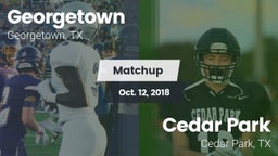 Matchup: Georgetown High vs. Cedar Park  2018