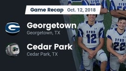 Recap: Georgetown  vs. Cedar Park  2018