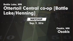 Matchup: Ottertail Central co vs. Osakis  2016