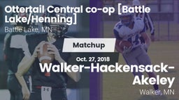 Matchup: Ottertail Central co vs. Walker-Hackensack-Akeley  2018