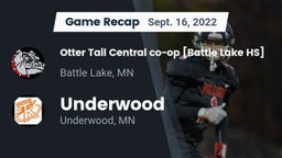 Recap: Otter Tail Central co-op [Battle Lake HS] vs. Underwood  2022