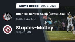 Recap: Otter Tail Central co-op [Battle Lake HS] vs. Staples-Motley  2022