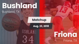 Matchup: Bushland  vs. Friona  2018