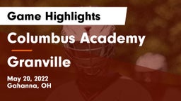 Columbus Academy  vs Granville  Game Highlights - May 20, 2022