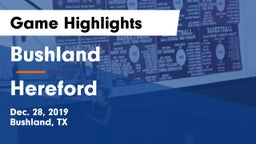Bushland  vs Hereford  Game Highlights - Dec. 28, 2019