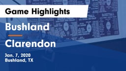 Bushland  vs Clarendon  Game Highlights - Jan. 7, 2020