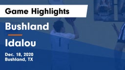 Bushland  vs Idalou  Game Highlights - Dec. 18, 2020