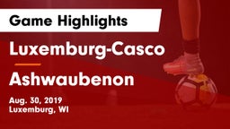 Luxemburg-Casco  vs Ashwaubenon  Game Highlights - Aug. 30, 2019