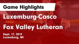 Luxemburg-Casco  vs Fox Valley Lutheran  Game Highlights - Sept. 17, 2019