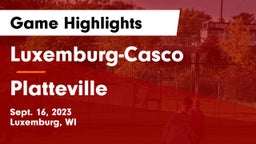 Luxemburg-Casco  vs Platteville  Game Highlights - Sept. 16, 2023