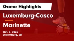 Luxemburg-Casco  vs Marinette  Game Highlights - Oct. 3, 2023