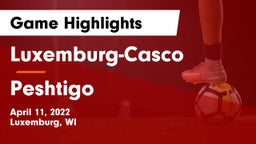 Luxemburg-Casco  vs Peshtigo  Game Highlights - April 11, 2022