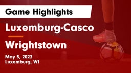 Luxemburg-Casco  vs Wrightstown  Game Highlights - May 5, 2022