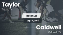 Matchup: Taylor  vs. Caldwell  2016