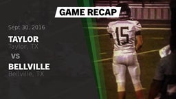 Recap: Taylor  vs. Bellville  2016