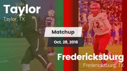 Matchup: Taylor  vs. Fredericksburg  2016