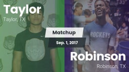 Matchup: Taylor  vs. Robinson  2017