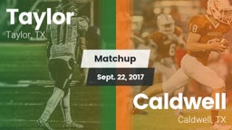 Matchup: Taylor  vs. Caldwell  2017
