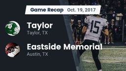 Recap: Taylor  vs. Eastside Memorial  2017