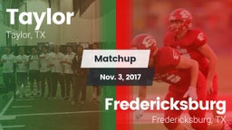 Matchup: Taylor  vs. Fredericksburg  2017
